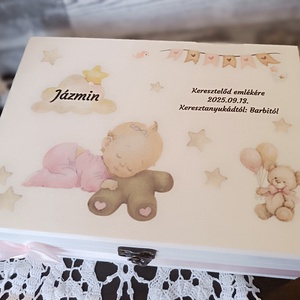 Kézműves ajándék keresztelőre vagy babaváróra - otthon & életmód - dekoráció - asztal és polc dekoráció - díszdoboz - Meska.hu