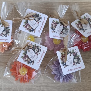 Kézzel öntött virág illatviasz díszcsomagolásban  karácsonyra, köszönőajándéknak vagy bármilyen alkalomra - karácsony - karácsonyi lakásdekoráció - karácsonyi illatgyertya, mécses - Meska.hu