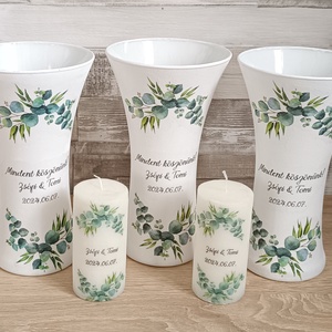 Személyre szabott Díszváza és díszüveg  különleges ajándék minden alkalomra - esküvő - emlék & ajándék - szülőköszöntő ajándék - Meska.hu