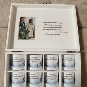 Egyedi, kézműves Házasság nélkülözhetetlen kellékei emlékdoboz - esküvő - emlék & ajándék - doboz - Meska.hu