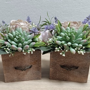 Mini virágos fa kaspó - otthon & életmód - dekoráció - asztal és polc dekoráció - asztaldísz - Meska.hu