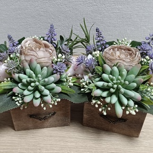 Mini virágos fa kaspó - otthon & életmód - dekoráció - asztal és polc dekoráció - asztaldísz - Meska.hu