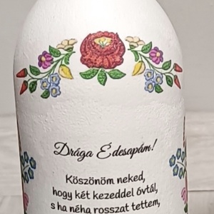 Esküvői szülőköszöntő szett � egyedi feliratos díszüveg és váza - esküvő - emlék & ajándék - szülőköszöntő ajándék - Meska.hu