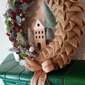 Nagy méretű Karácsonyi ajtódísz - karácsony - adventi díszek - adventi ajtódísz - Meska.hu