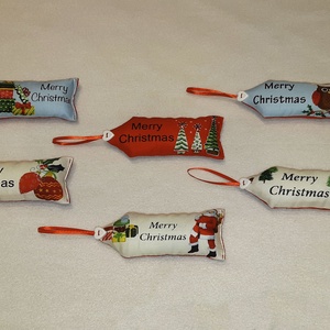  Merry Christmas Egyedi készítésű karácsonyfadísz, ajándékkísérő, üdvözlő kártya 6 db  - karácsony - karácsonyi lakásdekoráció - karácsonyi lakásdíszek - Meska.hu