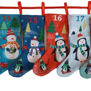 Adventi kalendárium  karácsonyi kis csizmák,lakásdekorációra is - karácsony - Meska.hu