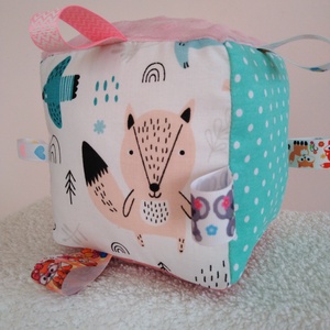 Erdei állatos textil babakocka - játék & sport - 3 éves kor alattiaknak - babakocka - Meska.hu