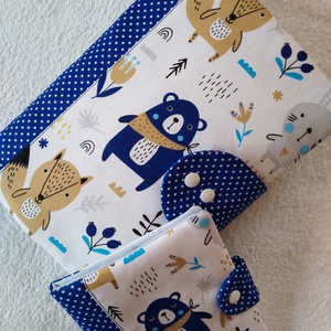 Pelenkázótáska, pelenkatáska és egészségügyi kiskönyv borító szett - baba - mama - pelenkázó, babafürdető kellékek - pelenkatáska - Meska.hu