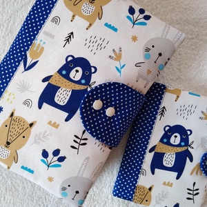 Pelenkázótáska, pelenkatáska és egészségügyi kiskönyv borító szett, Baba - mama, Pelenkázó, babafürdető kellékek, Pelenkatáska, Varrás, MESKA