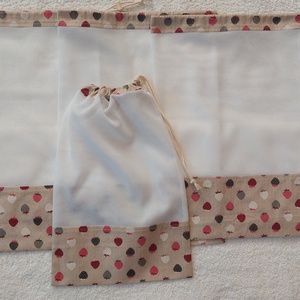 Környezetbarát textil bevásárlózsák,zacskó,  - táska & tok - bevásárlás & shopper táska - zöldség/gyümölcs zsák - Meska.hu