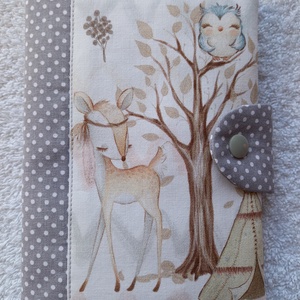 Egészségügy kiskönyv borító textilből - baba - mama - babaemlékek - egészségügyi kiskönyv borító - Meska.hu