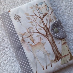 Egészségügy kiskönyv borító textilből - baba - mama - babaemlékek - egészségügyi kiskönyv borító - Meska.hu