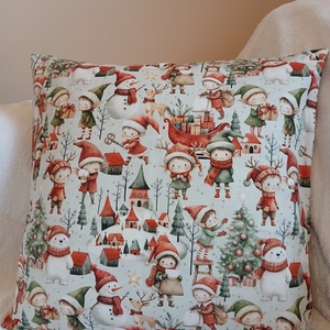 Karácsonyi manók kispárna  - otthon & életmód - babaszoba, gyerekszoba - gyerek díszpárna - Meska.hu