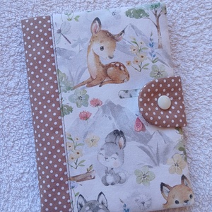 Új Design - Őzike - Várandós -Egészségügyi könyv borító textilből - baba - mama - babaemlékek - egészségügyi kiskönyv borító - Meska.hu