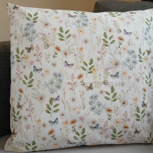 Tavaszi rét párna (40 x 40 cm ), Baba - mama, Babaszoba dekoráció, Gyerek díszpárna, Varrás, MESKA