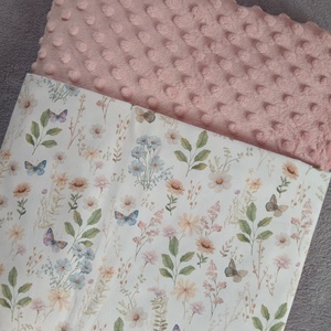 Tavaszi rét- Pihe- puha babatakaró, Baba - mama, Baba ágynemű, Babatakaró, gyerek pléd, Varrás, MESKA