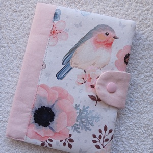 Új Design - Madárkám Várandós - Egészségügyi kiskönyv borító textilből - baba - mama - babaemlékek - egészségügyi kiskönyv borító - Meska.hu