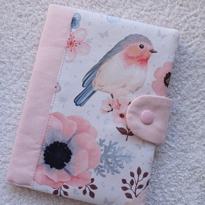 Új Design - Madárkám Várandós - Egészségügyi kiskönyv borító textilből - baba - mama - babaemlékek - egészségügyi kiskönyv borító - Meska.hu