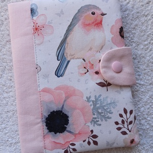 Új Design - Madárkám Várandós - Egészségügyi kiskönyv borító textilből - baba - mama - babaemlékek - egészségügyi kiskönyv borító - Meska.hu