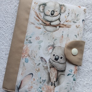 Új Design - Koala macis - Egészségügyi könyv borító textilből - baba - mama - babaemlékek - egészségügyi kiskönyv borító - Meska.hu
