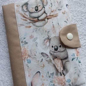 Új Design - Koala macis - Egészségügyi könyv borító textilből - baba - mama - babaemlékek - egészségügyi kiskönyv borító - Meska.hu