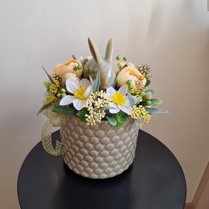 Nyuszis  asztali dísz - otthon & életmód - dekoráció - asztal és polc dekoráció - asztaldísz - Meska.hu