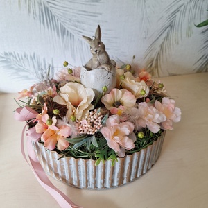 Barackvirágos asztaldísz, Otthon & Életmód, Dekoráció, Asztal és polc dekoráció, Asztaldísz, Virágkötés, MESKA