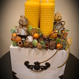 Adventi asztaldísz, Otthon & Életmód, Dekoráció, Asztal és polc dekoráció, Asztaldísz, Virágkötés, MESKA