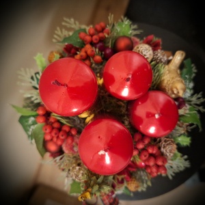 Adventi tál - otthon & életmód - dekoráció - asztal és polc dekoráció - asztaldísz - Meska.hu