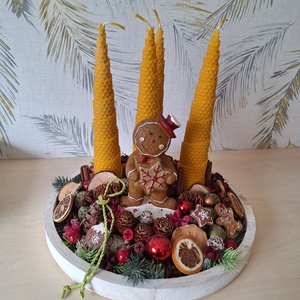 Mézikés adventi tál - Meska.hu