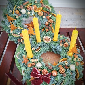 Adventi koszorú - otthon & életmód - dekoráció - asztal és polc dekoráció - asztaldísz - Meska.hu