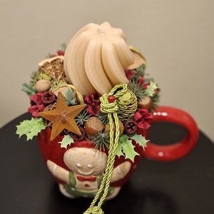 Mézikés karácsonyi bögredísz - Meska.hu