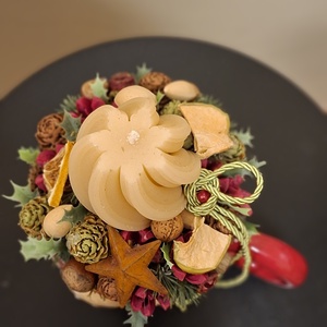 Mézikés karácsonyi bögredísz - karácsony - karácsonyi lakásdekoráció - ünnepi asztaldekoráció - Meska.hu