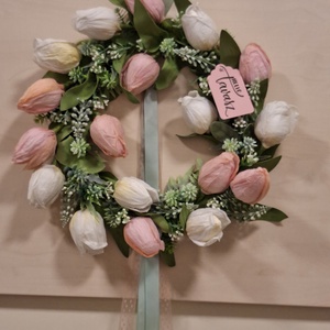 Tavaszi ajtódísz - otthon & életmód - dekoráció - ajtó- és ablak dekoráció - ajtódísz & kopogtató - Meska.hu