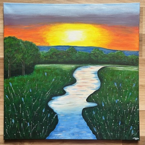 A folyó tükrében, Kellékek & szerszámok, Festék, Akrilfesték, Festészet, MESKA