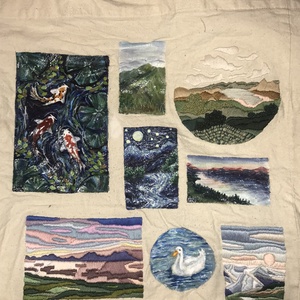 Festett (egyedi kép) mintás vászonszatyor, Táska & Tok, Bevásárlás & Shopper táska, Shopper, textiltáska, szatyor, Festészet, Varrás, MESKA