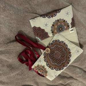 Vászon könyvborító színes mandala mintás - könyv & zene - könyvtok - Meska.hu