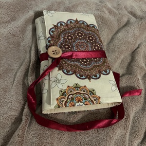 Vászon könyvborító színes mandala mintás, Könyv & Zene, Könyvtok, Varrás, MESKA