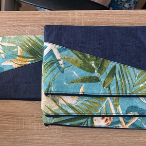 Neszesszer kék és tengermintás vászonból - táska & tok - neszesszer - Meska.hu