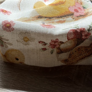 Húsvéti nyuszis mintás szütyő - ünnepi díszek, dekorációk - húsvéti díszek és dekorációk - húsvéti ajándékátadó - Meska.hu