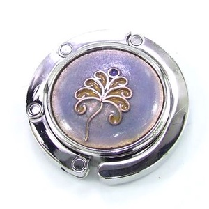 Kék-barna tűzzománc táskaakasztó, Táska & Tok, Kulcstartó & Táskadísz, Táskaakasztó, Ékszerkészítés, Tűzzománc, MESKA