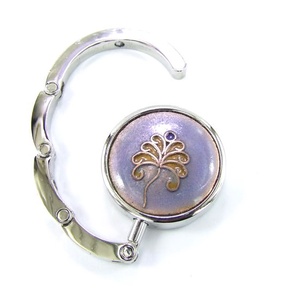 Kék-barna tűzzománc táskaakasztó - táska & tok - kulcstartó & táskadísz - táskaakasztó - Meska.hu