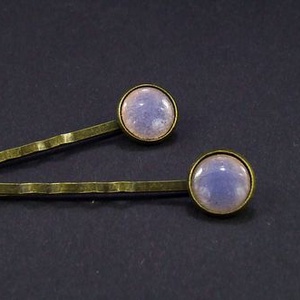 Levendulakék tűzzománc hajcsat - ruha & divat - hajdísz & hajcsat - hajcsat & hajtű - Meska.hu