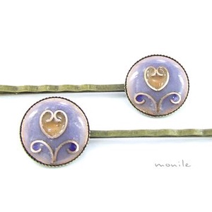 Tulipános kék-barna tűzzománc hajcsat - ruha & divat - hajdísz & hajcsat - hajcsat & hajtű - Meska.hu