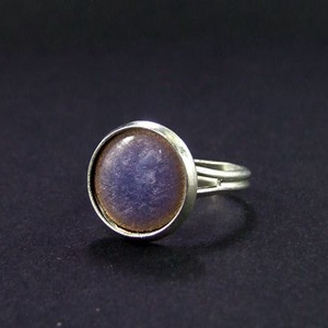 Levendulakék tűzzománc gyűrű - ékszer - gyűrű - szoliter gyűrű - Meska.hu