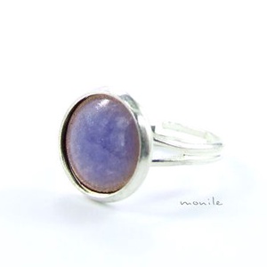 Levendulakék tűzzománc gyűrű, Ékszer, Gyűrű, Szoliter gyűrű, Ékszerkészítés, Tűzzománc, MESKA