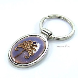 Életfa tűzzománc kulcstartó (kék-barna) - táska & tok - kulcstartó & táskadísz - kulcstartó - Meska.hu