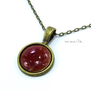 Kis bordó tűzzománc nyaklánc, , Ékszerkészítés, Tűzzománc, MESKA