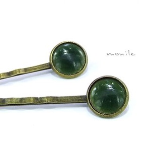 Haragoszöld tűzzománc hajcsat - ruha & divat - hajdísz & hajcsat - hajcsat & hajtű - Meska.hu