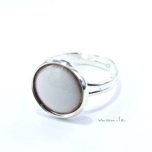 Fehér tűzzománc gyűrű - ékszer - gyűrű - szoliter gyűrű - Meska.hu